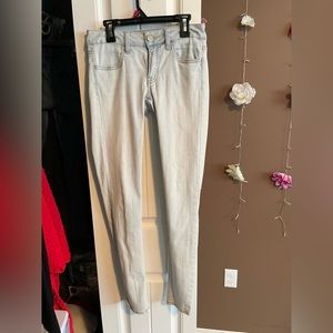 American eagle light wash jeans size 0